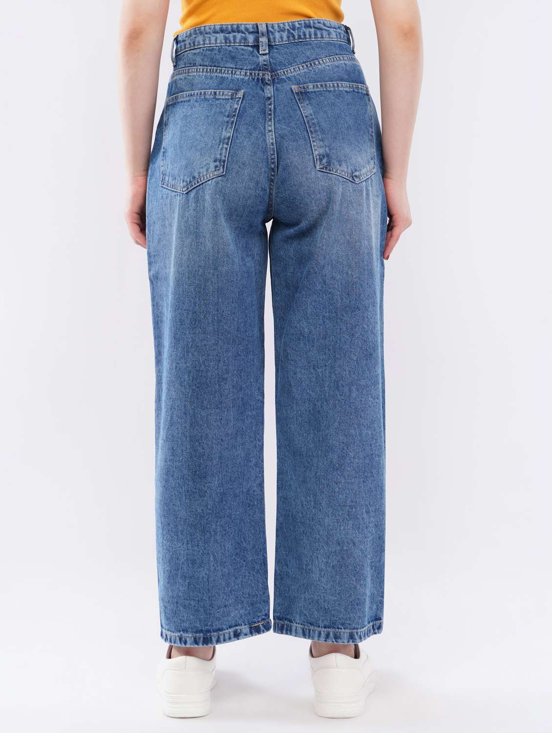 women solid high rise straight jean - 22451909 -  Standard Image - 4
