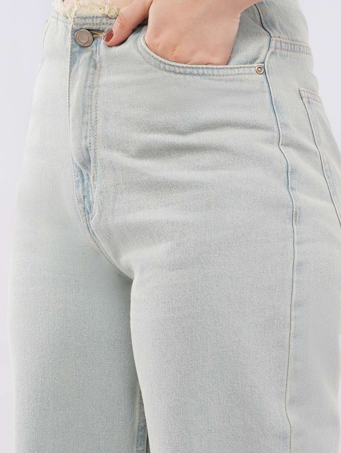 women solid high rise straight jean - 22451911 -  Standard Image - 1
