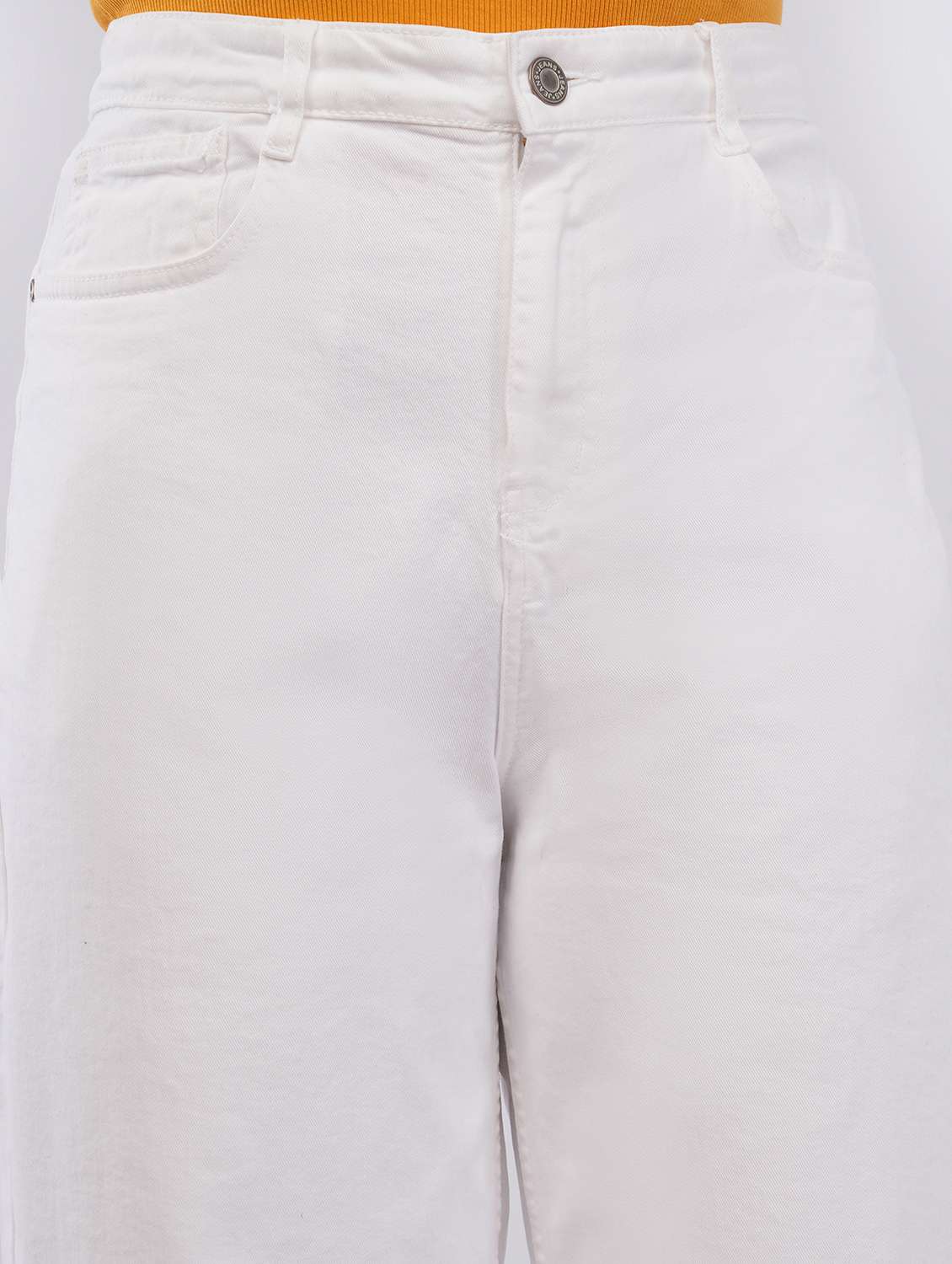 women solid high rise wide leg jean - 22451912 -  Standard Image - 1