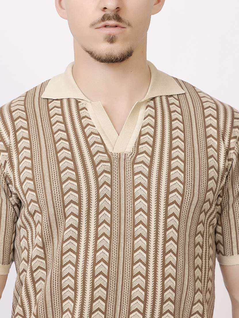 men beige cotton plain t-shirt - 22451938 -  Standard Image - 1