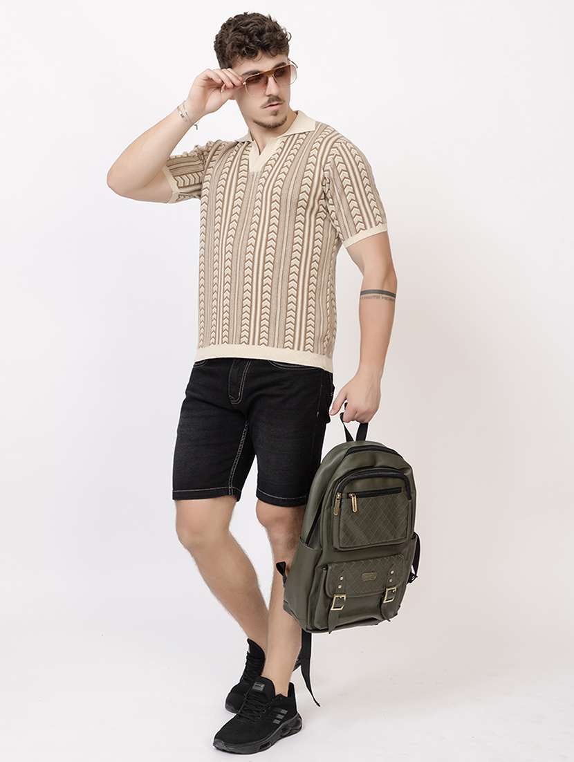 men beige cotton plain t-shirt - 22451938 -  Standard Image - 6