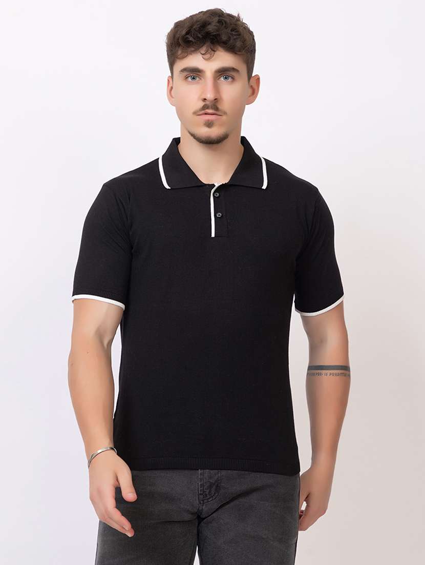men black cotton plain t-shirt