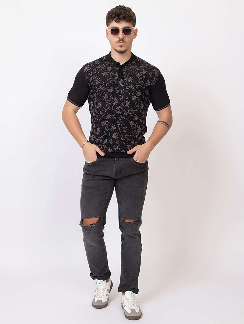 men black cotton plain t-shirt - 22451951 -  Standard Image - 6