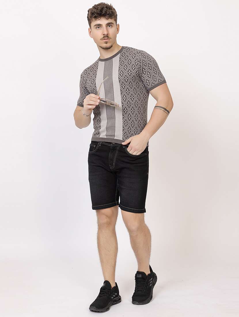 men grey cotton plain t-shirt - 22451956 -  Standard Image - 6