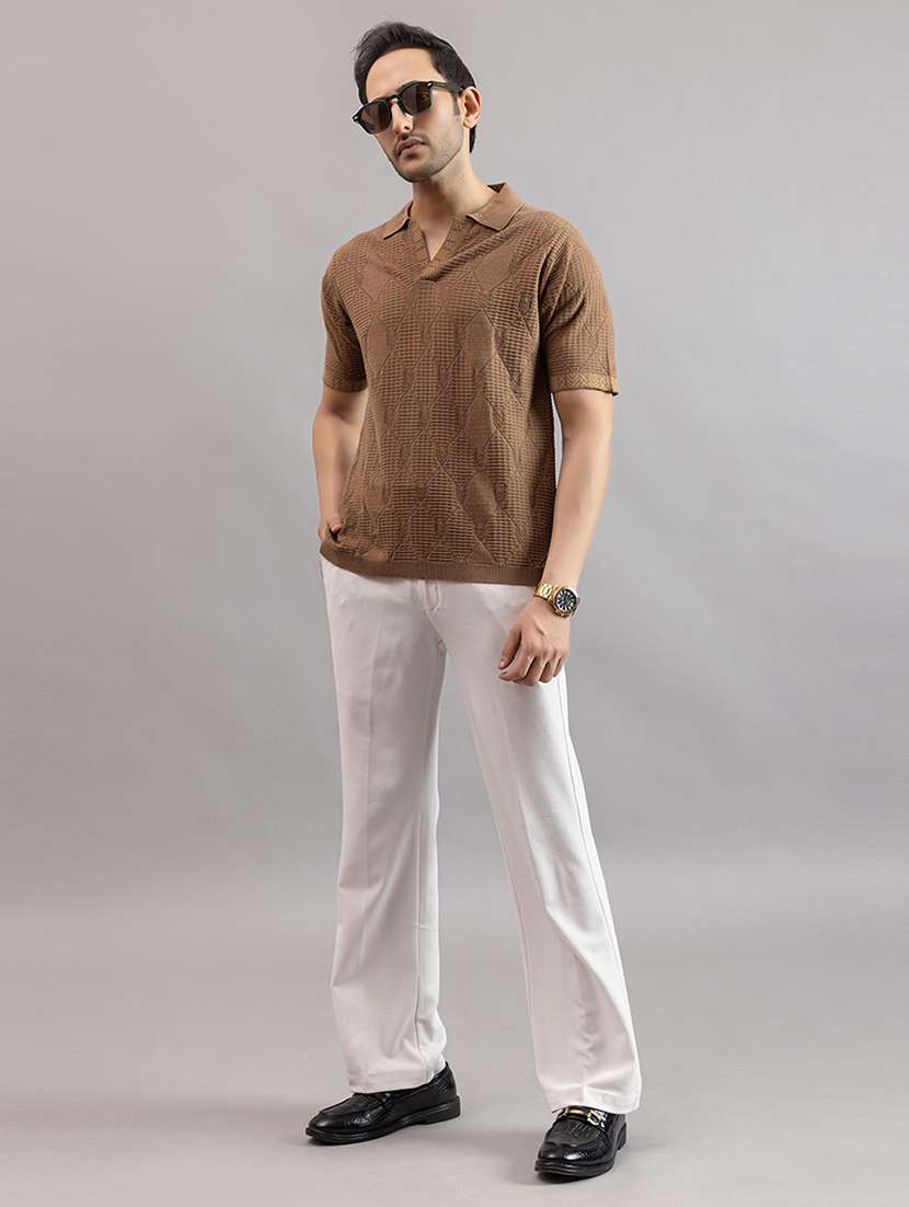 men brown cotton plain t-shirt - 22451966 -  Standard Image - 6