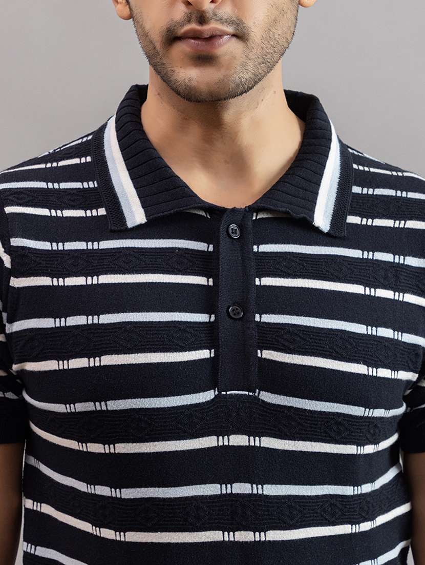 men navy blue cotton plain t-shirt - 22451969 -  Standard Image - 1