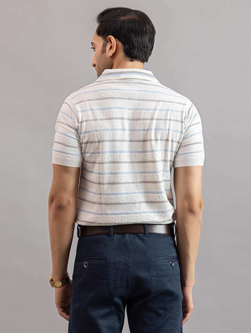 white cotton plain polo tshirt - 22451970 -  Standard Image - 4