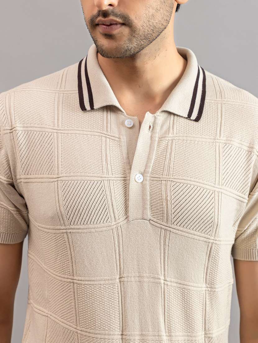 men cream cotton plain t-shirt - 22451974 -  Standard Image - 11