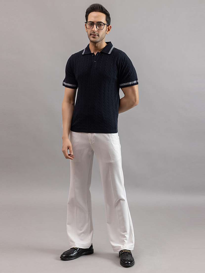 men navy blue cotton plain t-shirt - 22451976 -  Standard Image - 6