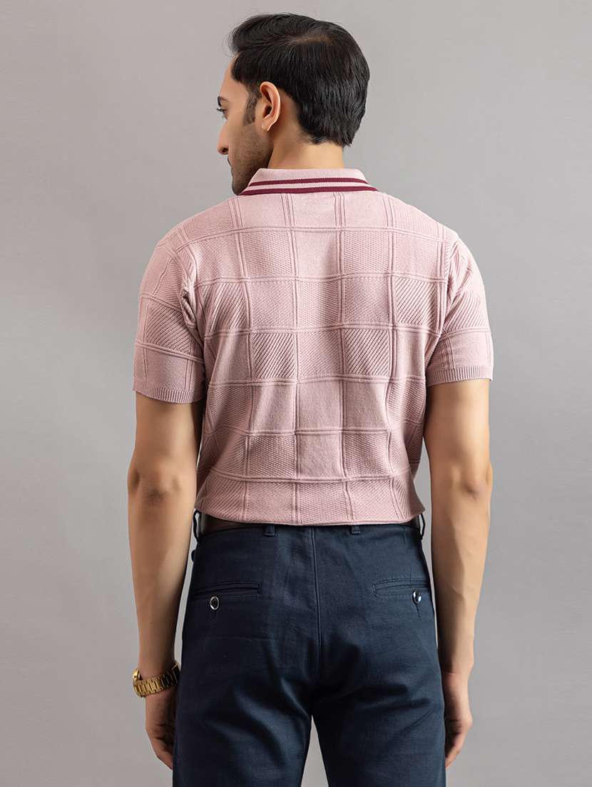 men pink cotton plain t-shirt - 22451980 -  Standard Image - 4