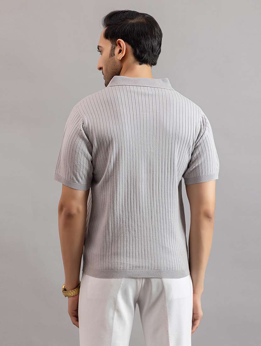 men grey cotton plain t-shirt - 22451983 -  Standard Image - 4