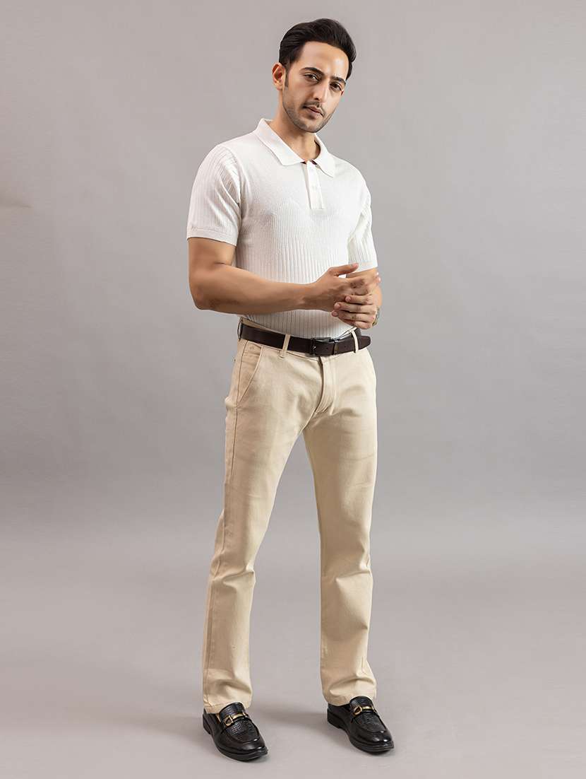 men off white cotton plain t-shirt - 22451985 -  Standard Image - 6