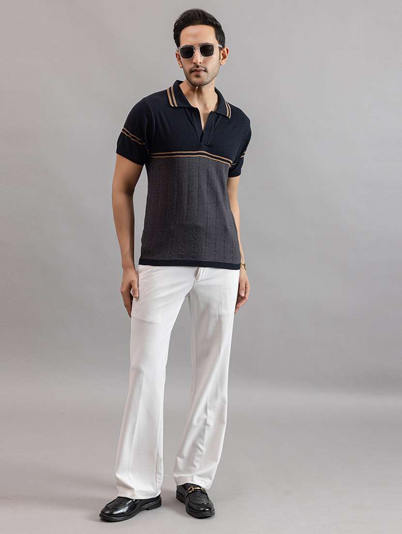 men navy blue cotton plain t-shirt - 22451988 -  Standard Image - 6