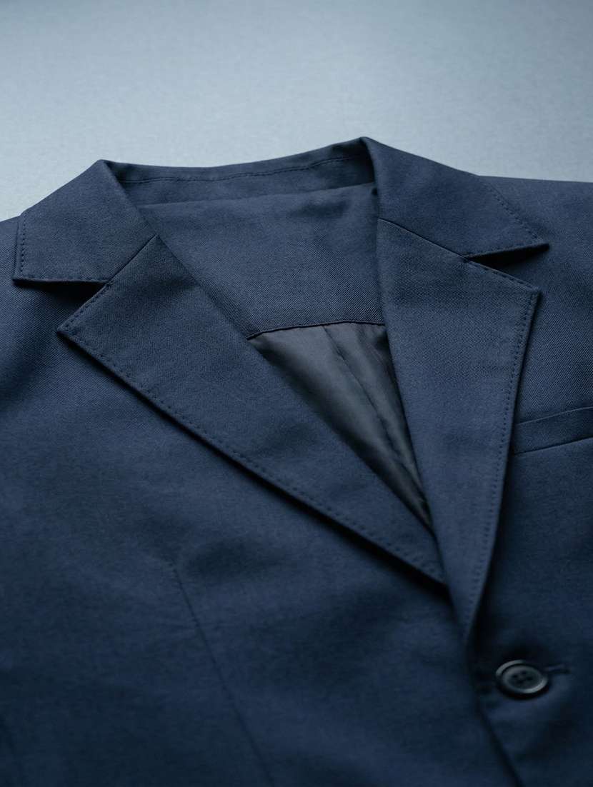 men solid lapel collar single breasted blazer - 22451996 -  Standard Image - 1