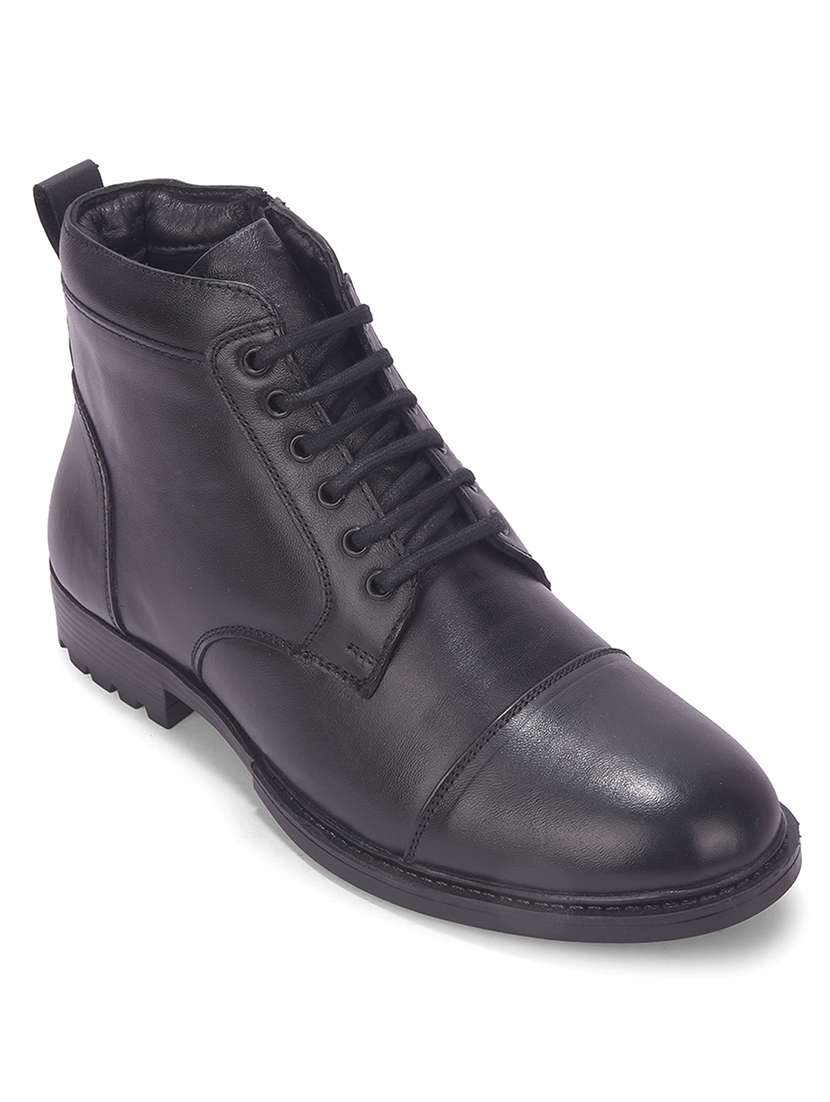 Men Solid High Ankle Lace Up Boot - 22452006 -  Standard Image - 1