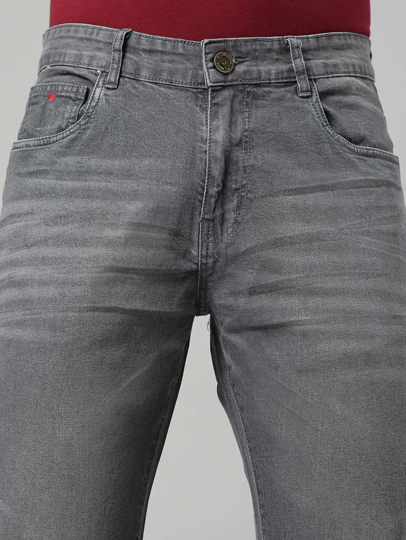 men washed mid rise full length tapered jeans - 22452026 -  Standard Image - 1