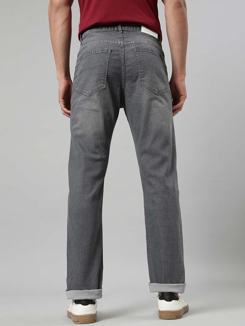 men washed mid rise full length tapered jeans - 22452026 -  Standard Image - 4