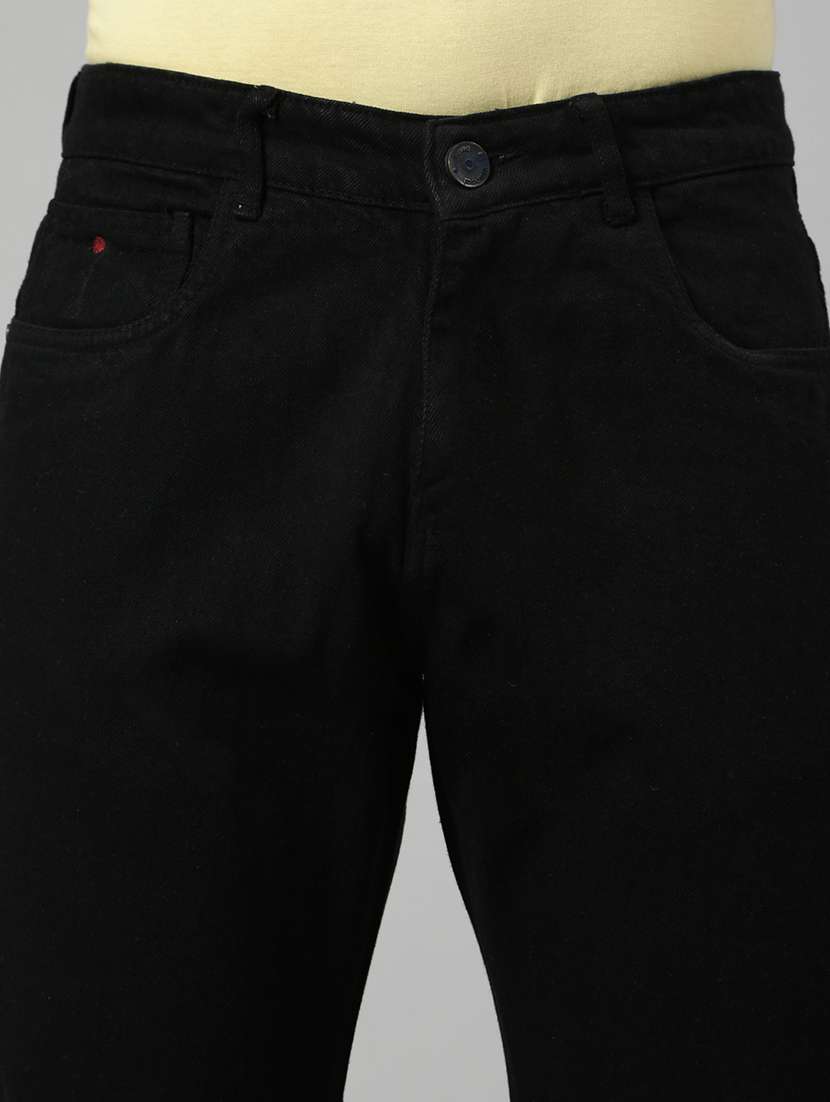 men plain mid rise full length tapered jeans - 22452028 -  Standard Image - 1