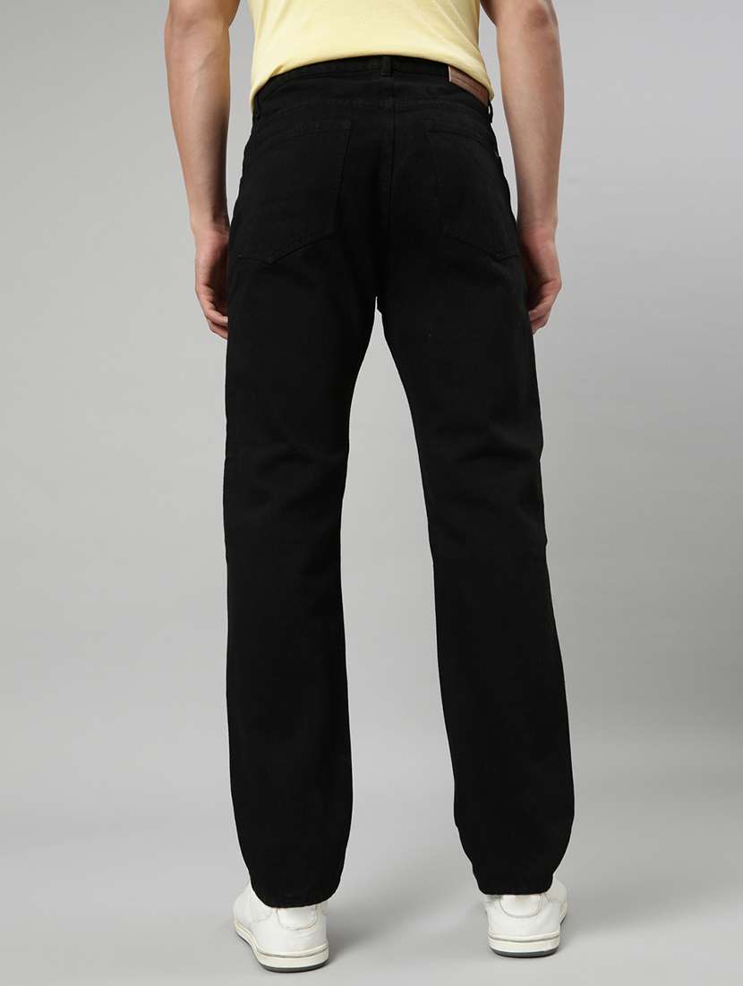men plain mid rise full length tapered jeans - 22452028 -  Standard Image - 4