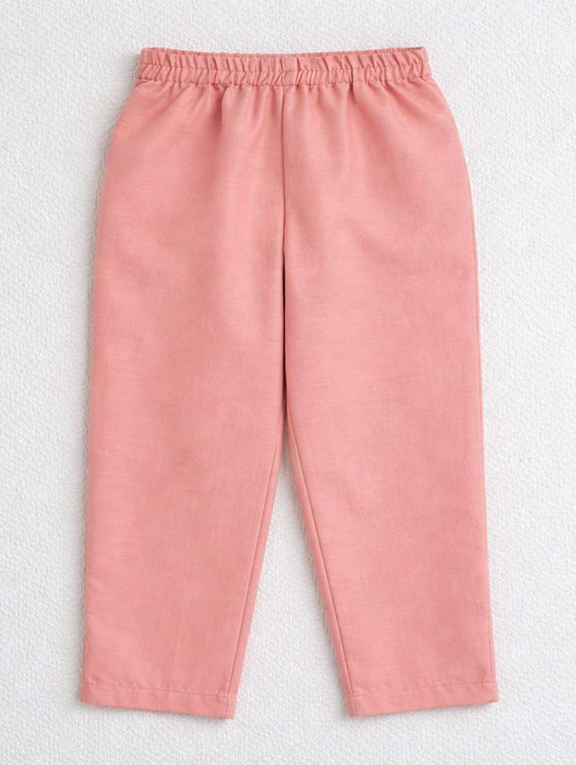 girls peach polyester suit set - 22452118 -  Standard Image - 4