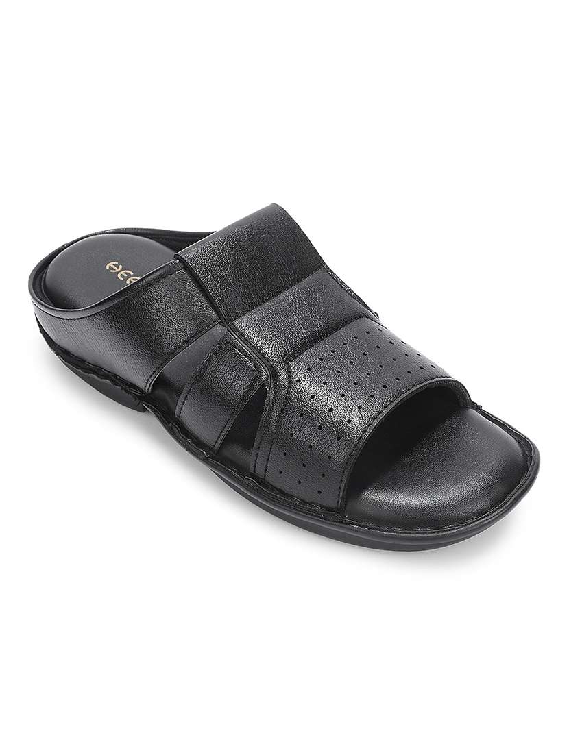 men black slip on sandal - 22452344 -  Standard Image - 1