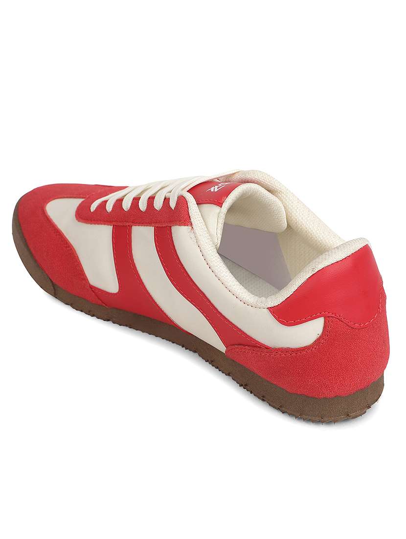 men red lace up sneaker - 22452362 -  Standard Image - 4
