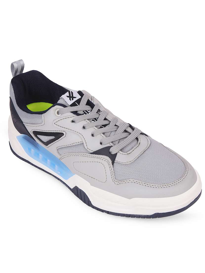 men grey lace up sneaker - 22452365 -  Standard Image - 1
