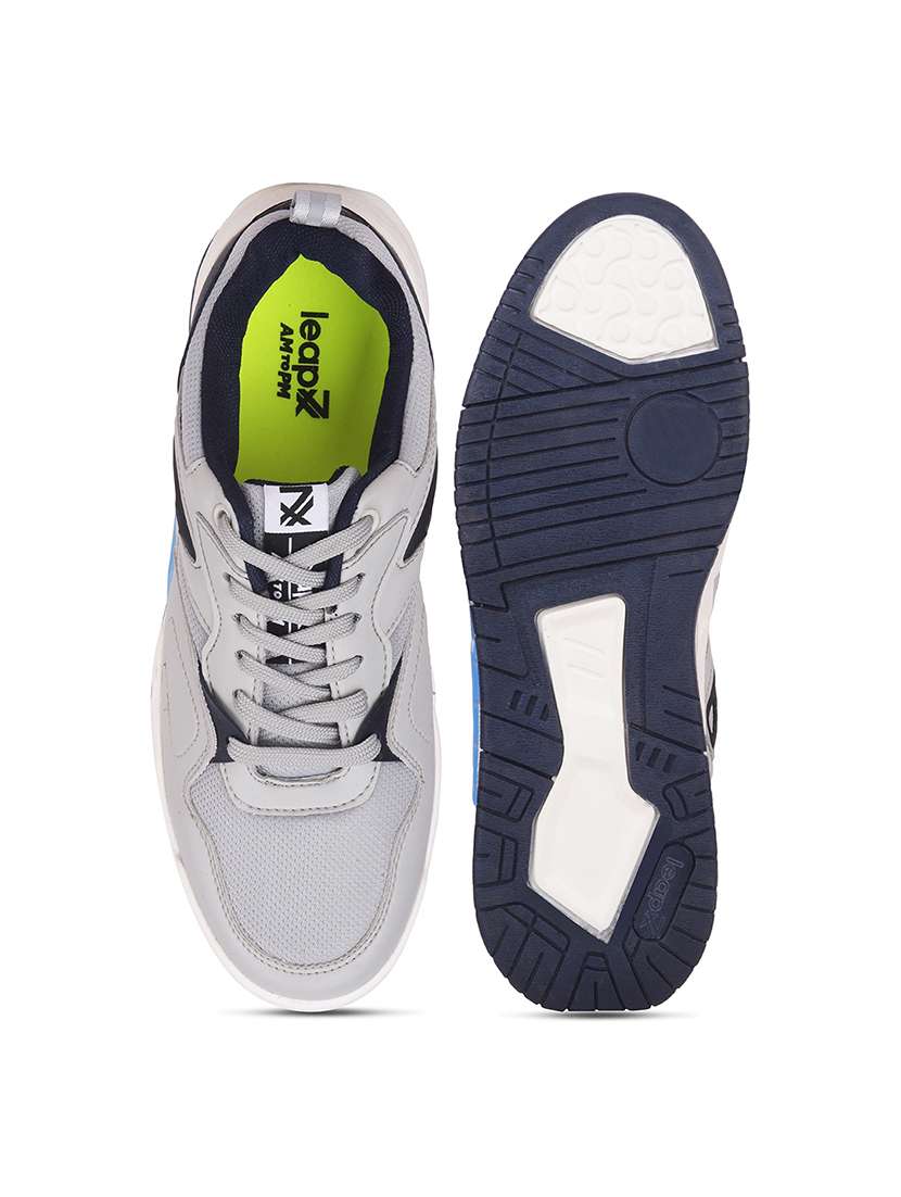 men grey lace up sneaker - 22452365 -  Standard Image - 4