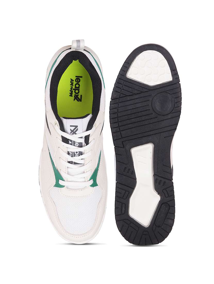 men white lace up sneaker - 22452366 -  Standard Image - 4
