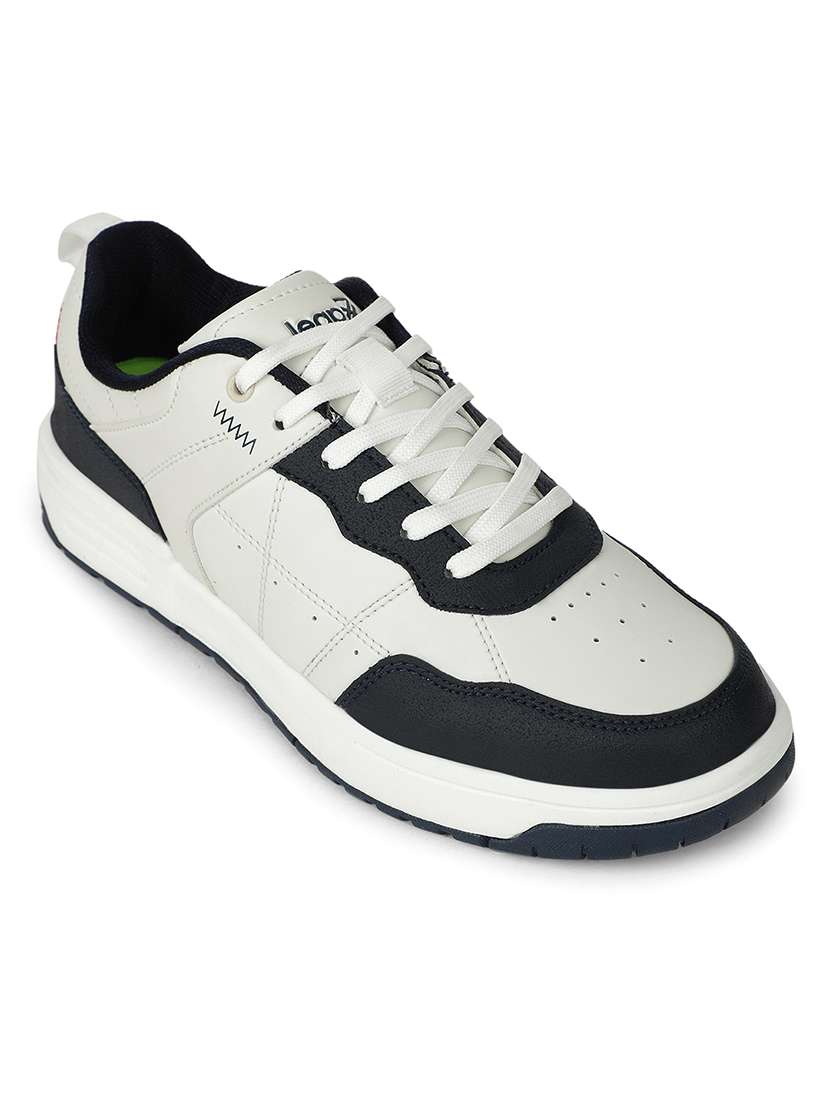 men navy blue lace up sneaker - 22452368 -  Standard Image - 1