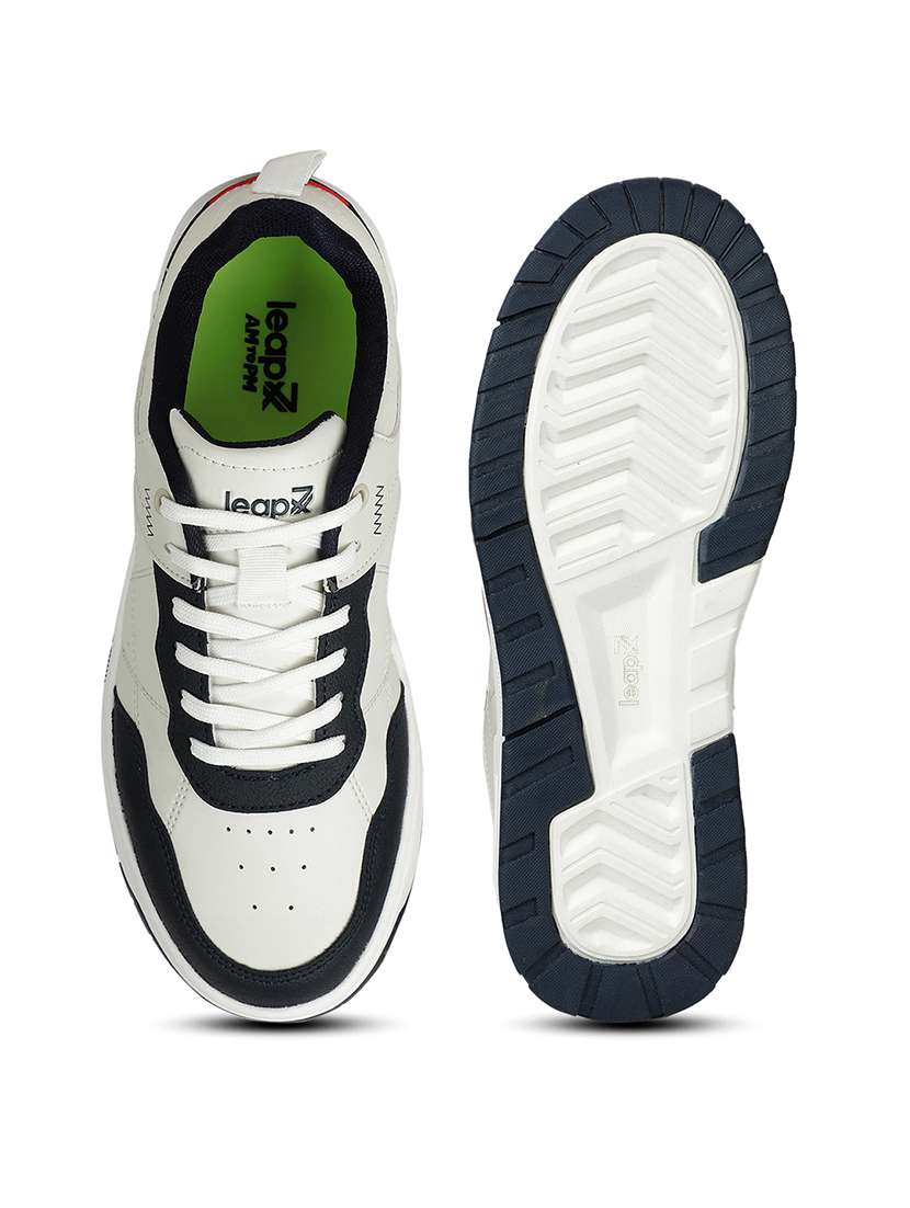men navy blue lace up sneaker - 22452368 -  Standard Image - 4