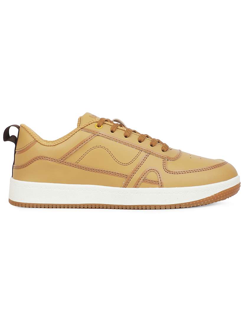 men tan lace up sneaker - 22452370 -  Standard Image - 1
