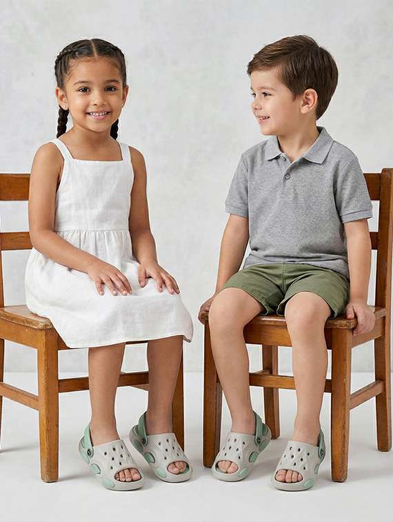 kids beige eva comfort sandals & floater - 22452379 -  Standard Image - 1