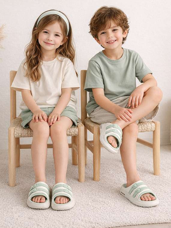 kids beige eva comfort sandals & floater - 22452383 -  Standard Image - 1