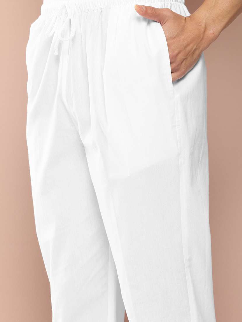 Men Solid With Work Mandarin Neck Kurta Pyjama Set - 22452769 -  Standard Image - 6