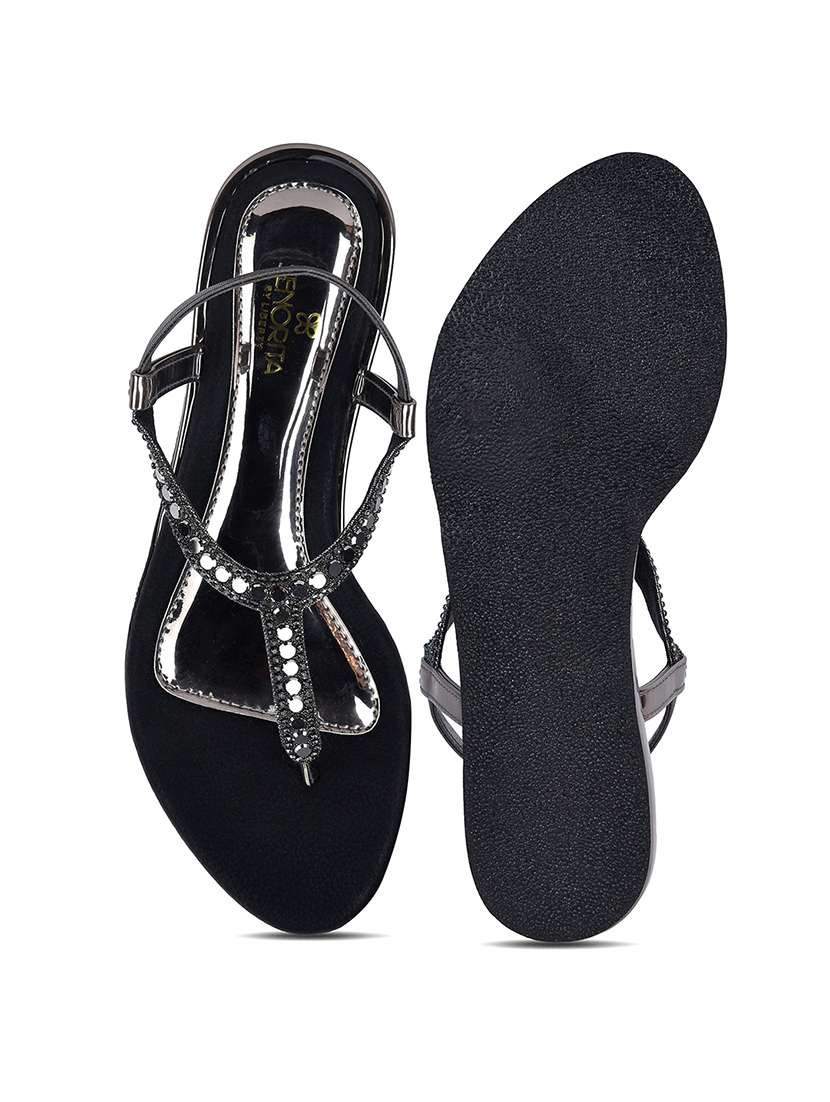women embellished t-strap flat sandal - 22453010 -  Standard Image - 4
