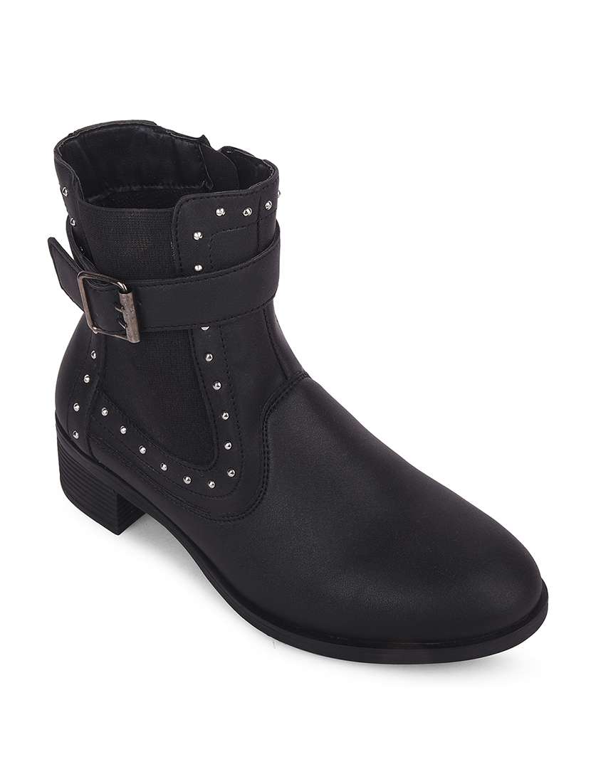 women solid ankle boot - 22453012 -  Standard Image - 1
