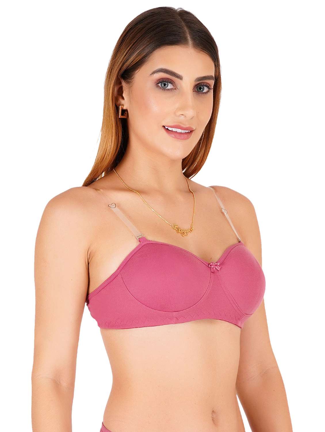 women pack of 3 solid lightly padded regular bra - 22453097 -  Standard Image - 4