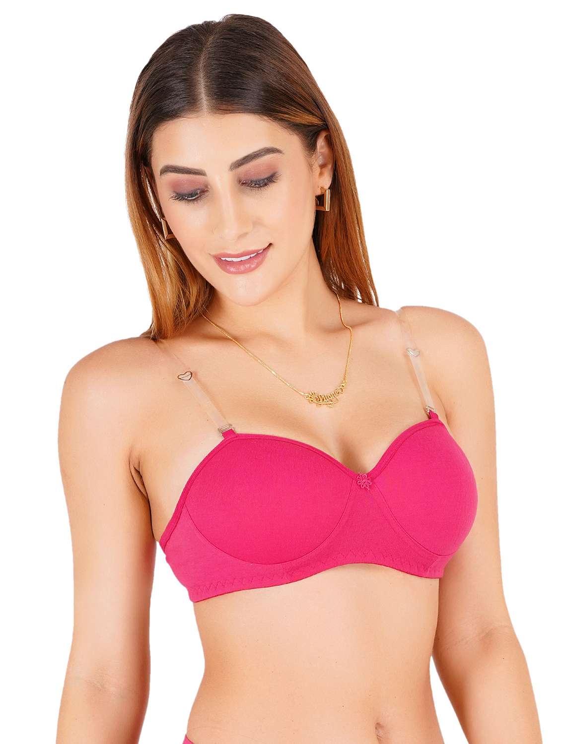 women pack of 4 solid lightly padded regular bra - 22453104 -  Standard Image - 4