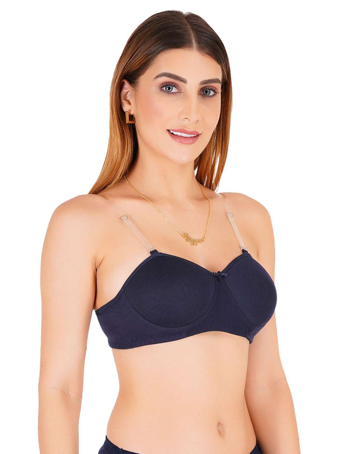 women pack of 4 solid regular bra - 22453110 -  Standard Image - 4
