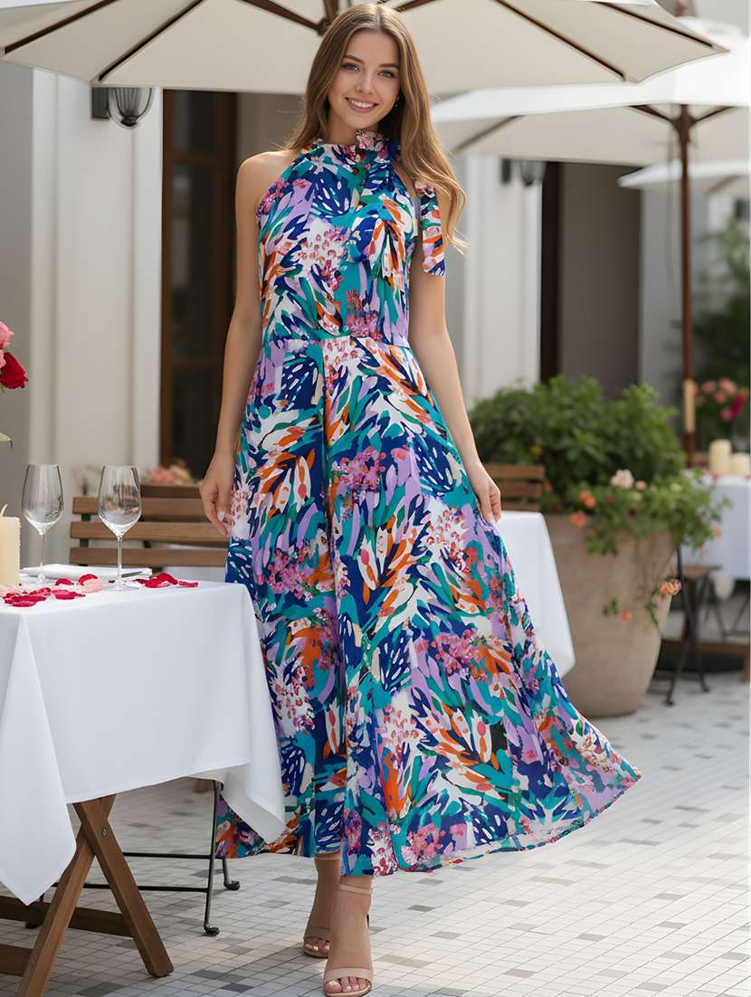 women printed polyester full leg jumpsuit - 22453198 -  Standard Image - 1