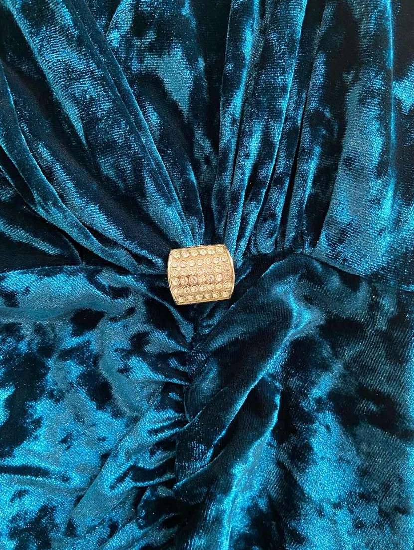 women blue polyester bodycon dress - 22453510 -  Standard Image - 4