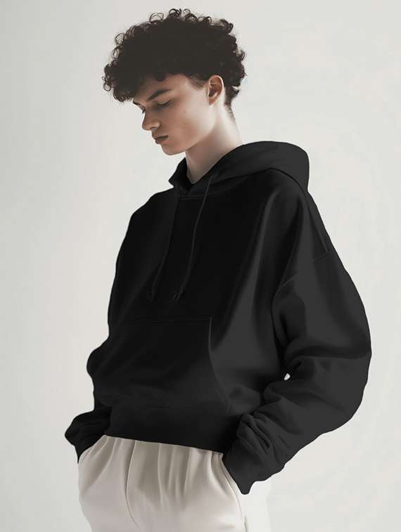 men solid long sleeve oversized sweatshirt - 22453593 -  Standard Image - 1