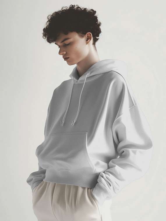 men solid long sleeve oversized sweatshirt - 22453594 -  Standard Image - 1