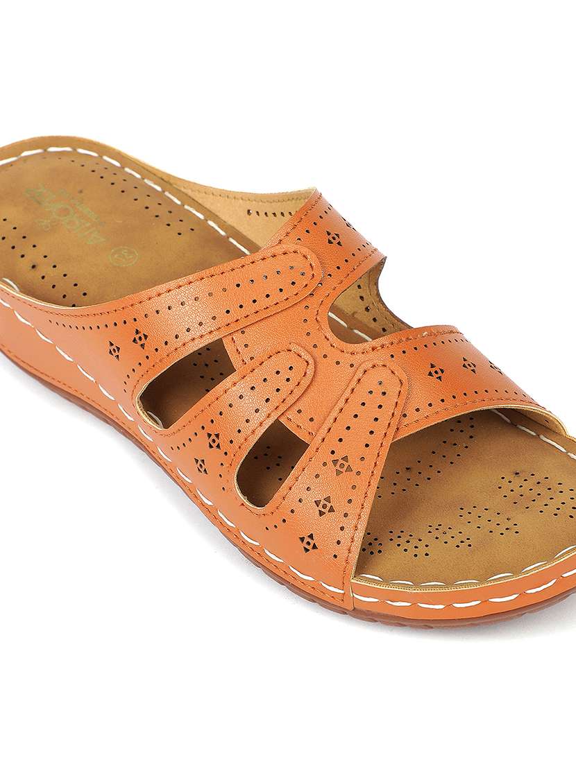 women tan slip on wedge - 22453601 -  Standard Image - 4