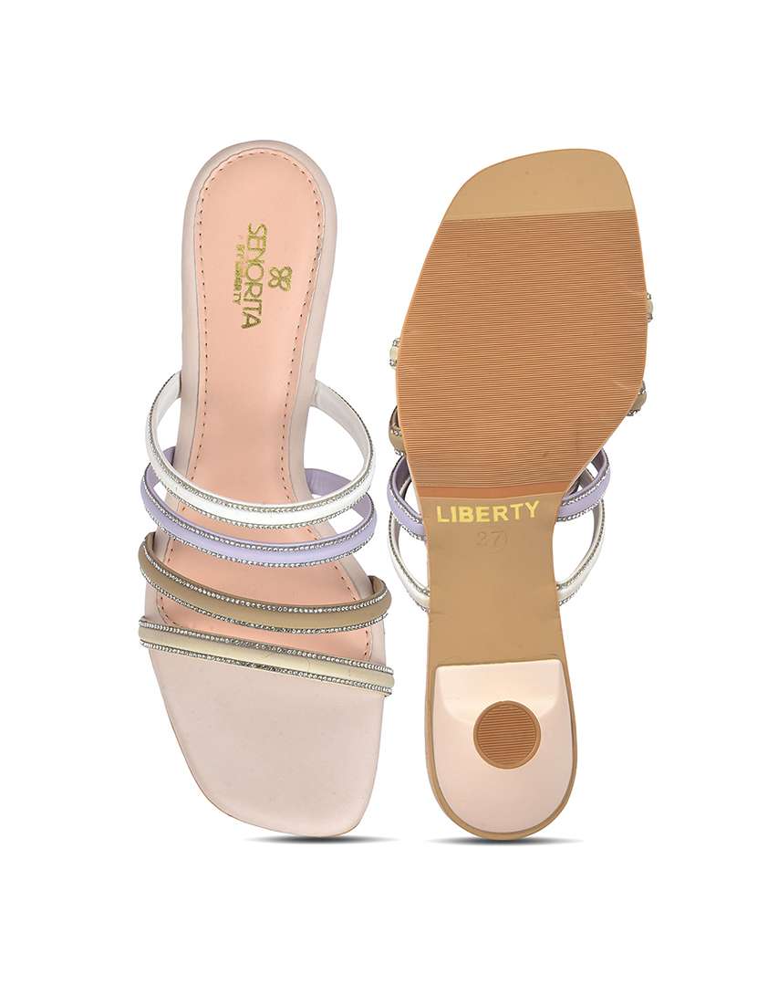 women cream slip on sandal - 22453610 -  Standard Image - 4