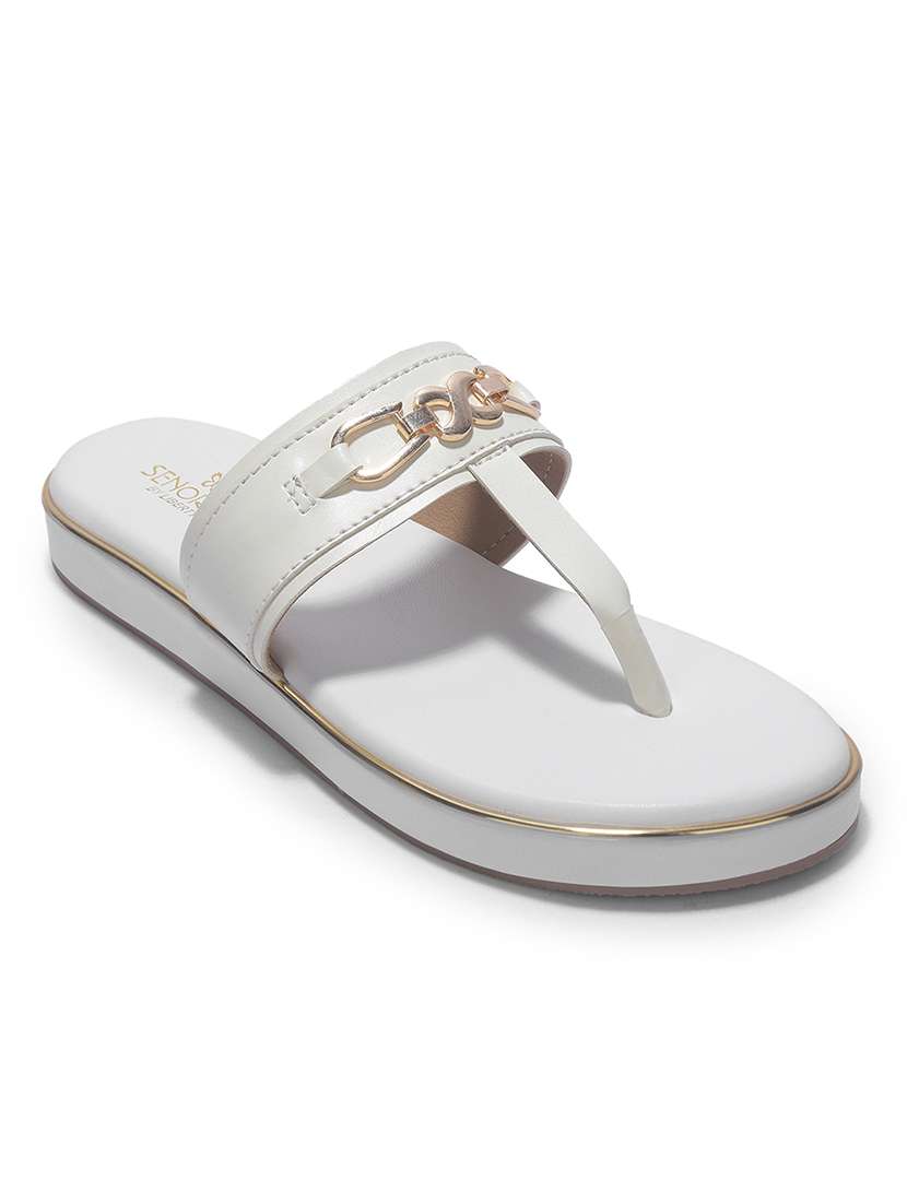 women embellished t-strap flat sandal - 22453611 -  Standard Image - 1
