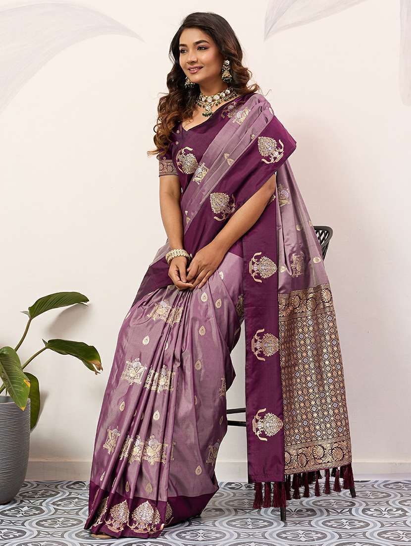 women self design banarasi saree with blouse - 22453710 -  Standard Image - 4