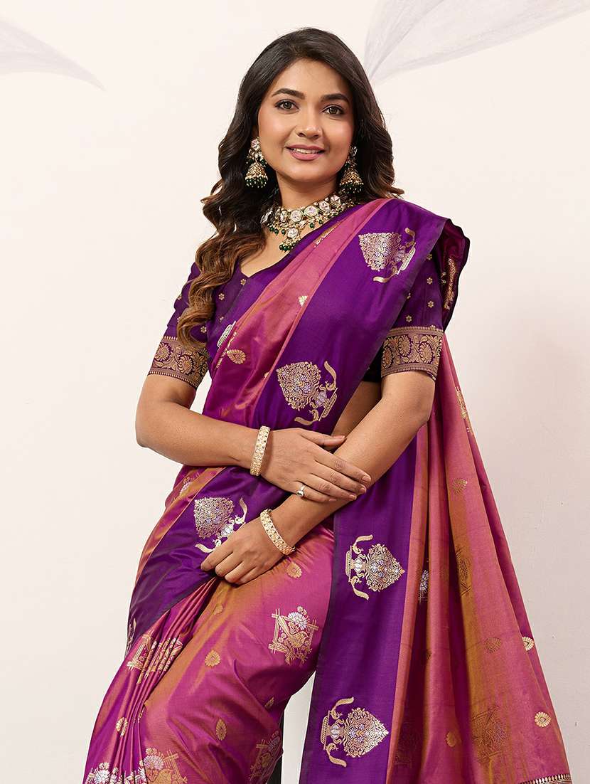 women self design banarasi saree with blouse - 22453715 -  Standard Image - 1