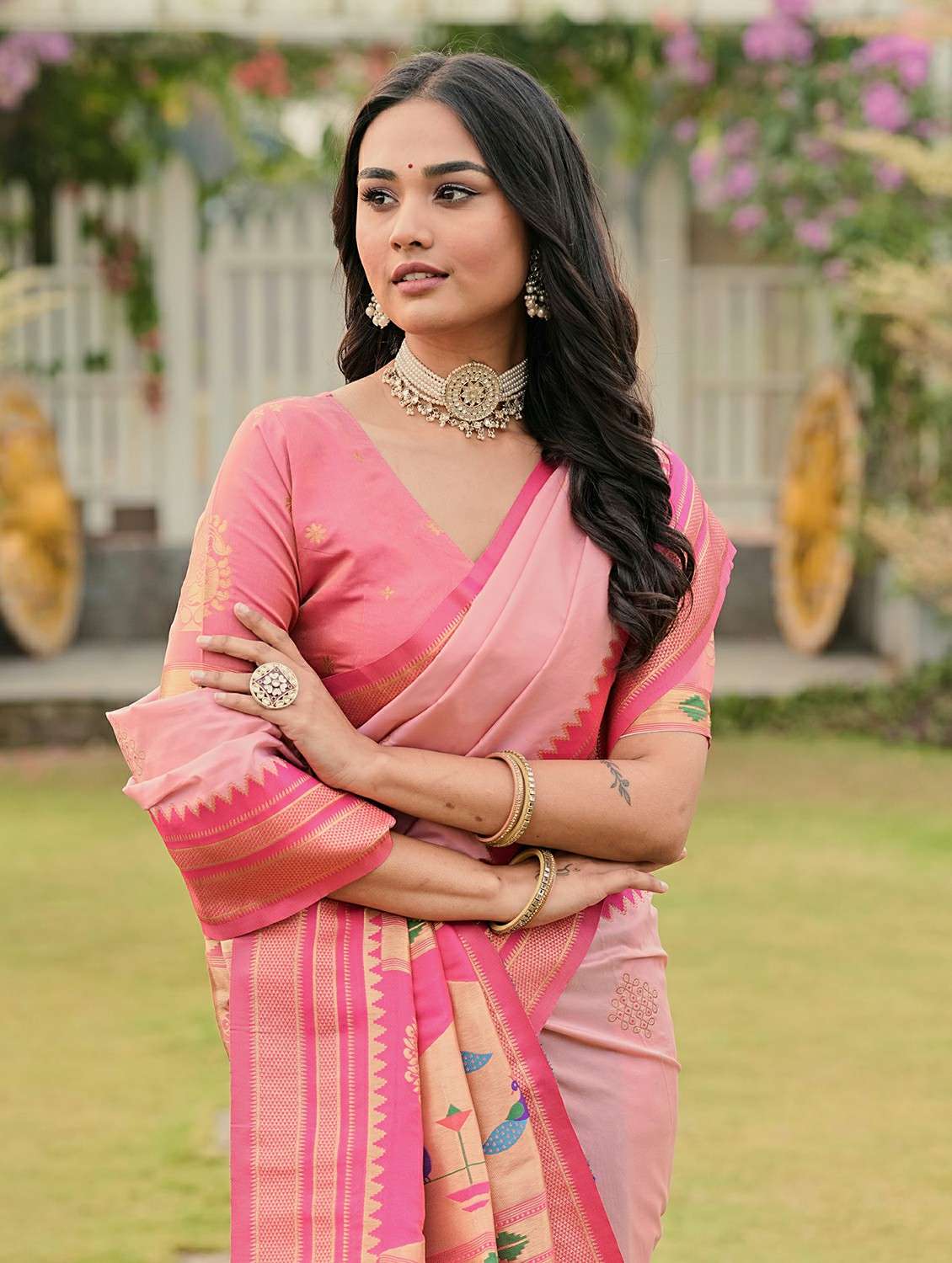 women self design paithani saree with blouse - 22453721 -  Standard Image - 1